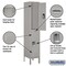 Salsbury Industries Wardrobe Locker, 66 in. H x 12 in. D, Gray 62152GY-U